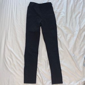 High waisted, polka dot, straight leg pant